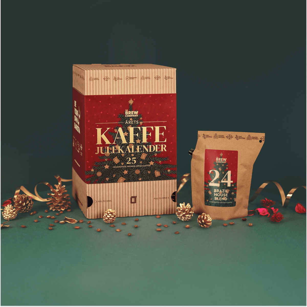 Festlig Rød Kaffejulekalender Early Bird Tilbud