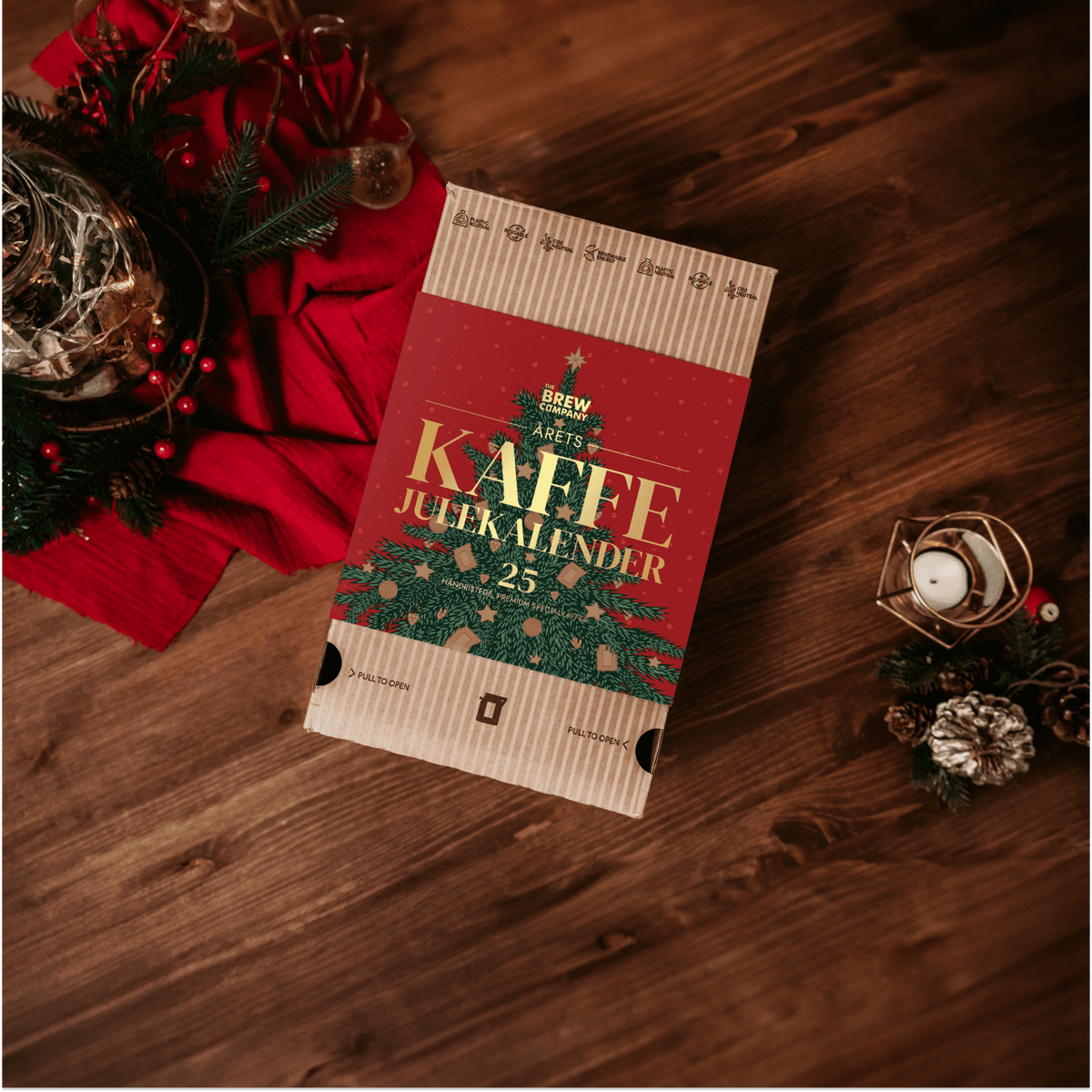 Festlig Rød Kaffejulekalender Early Bird Tilbud