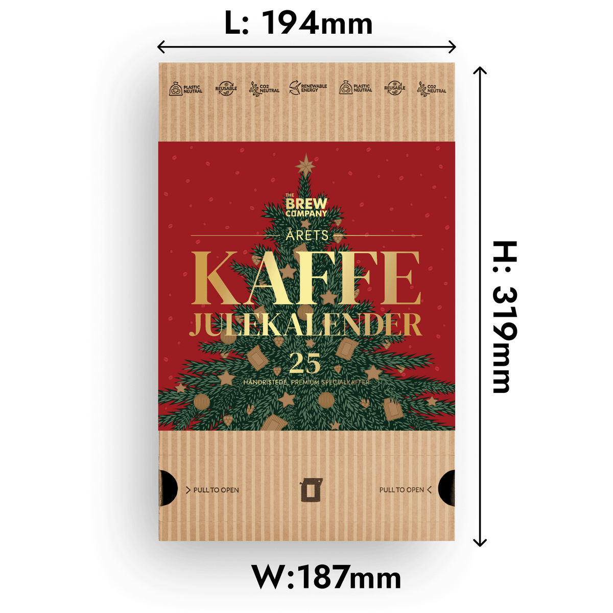 Festlig Rød Kaffejulekalender Early Bird Tilbud