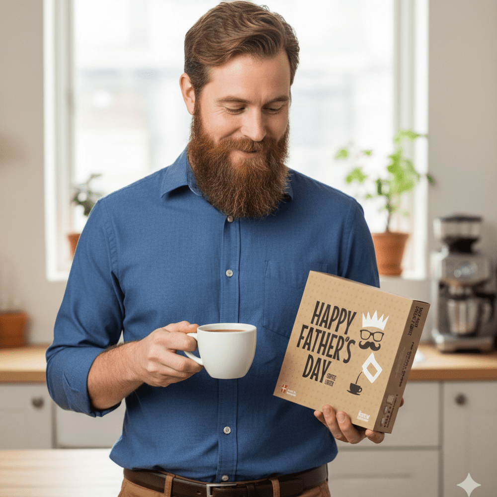 Happy Father’s Day Specialty Coffee gaveæske med 3 Coffeebrewers – premium specialty kaffe gave til fars dag, perfekt til hjemmet, kontoret, rejser og udendørs kaffeoplevelser