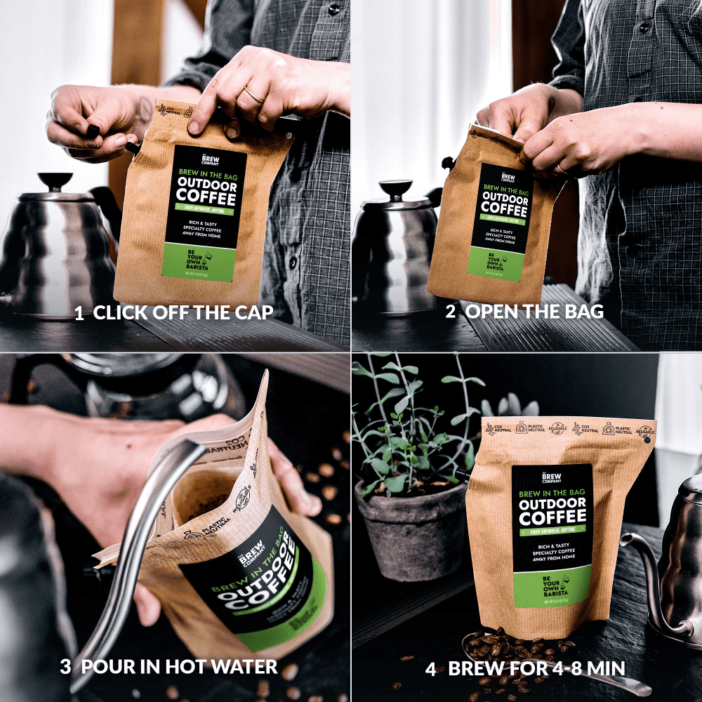 Bærbart outdoor kaffesæt med 3 Coffeebrewers – nem kaffe at brygge overalt