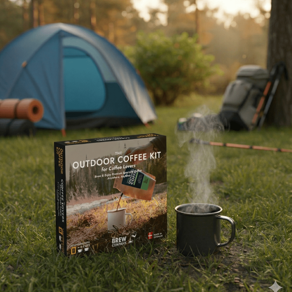 Bærbart outdoor kaffesæt med 3 Coffeebrewers – nem kaffe at brygge overalt
