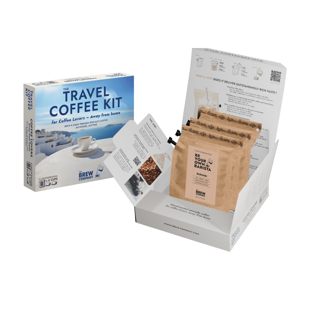 SPECIALTY COFFEE TRAVEL KIT GREECE 3 STK. KAFFEGAVEÆSKE