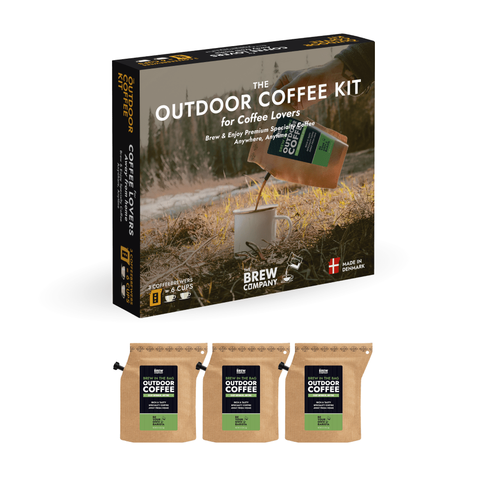 Bærbart outdoor kaffesæt med 3 Coffeebrewers – nem kaffe at brygge overalt