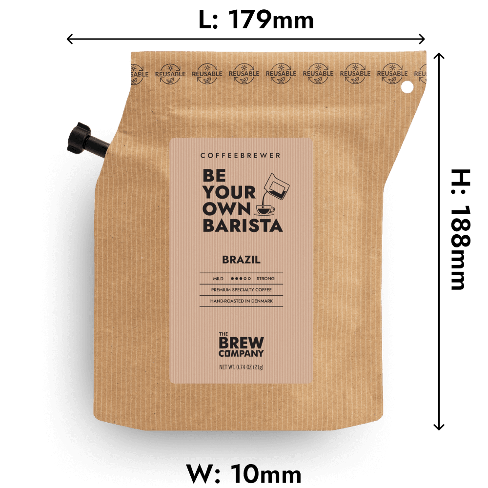 Bedste til at tage med overalt kaffe fra Brazil – Premium specialkaffe – Coffeebrewer- Bryg hvor som helst – The Brew Company