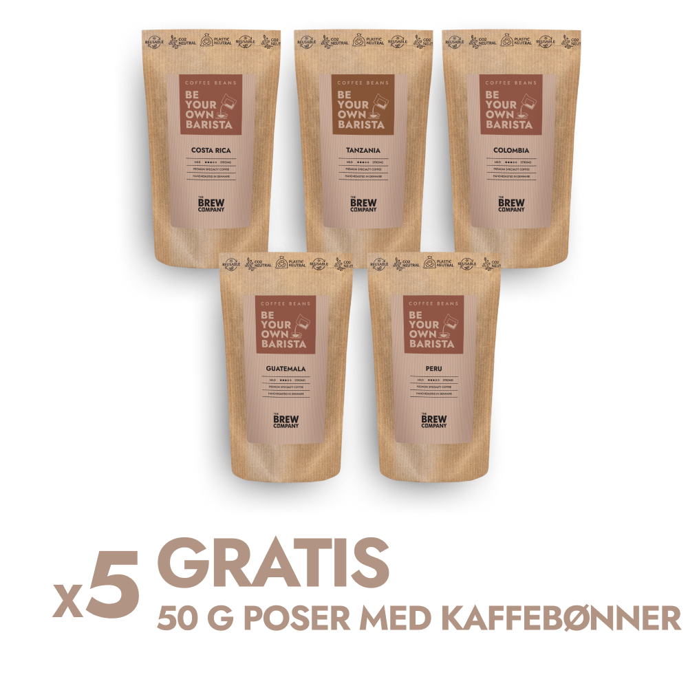 5 Gratis 50g Poser Med Kaffebønner