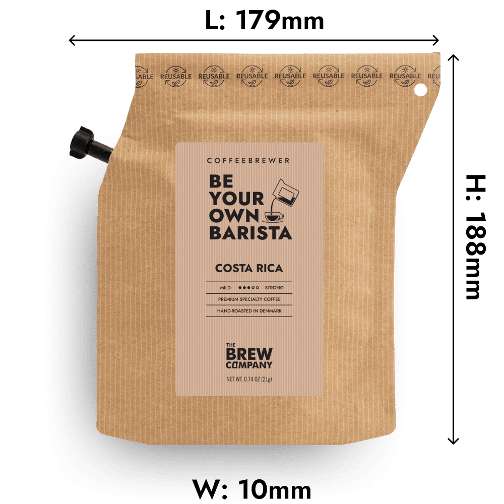Bedste til at tage med overalt kaffe fra Costa Rica – Premium specialkaffe – Bryg hvor som helst – The Brew Company