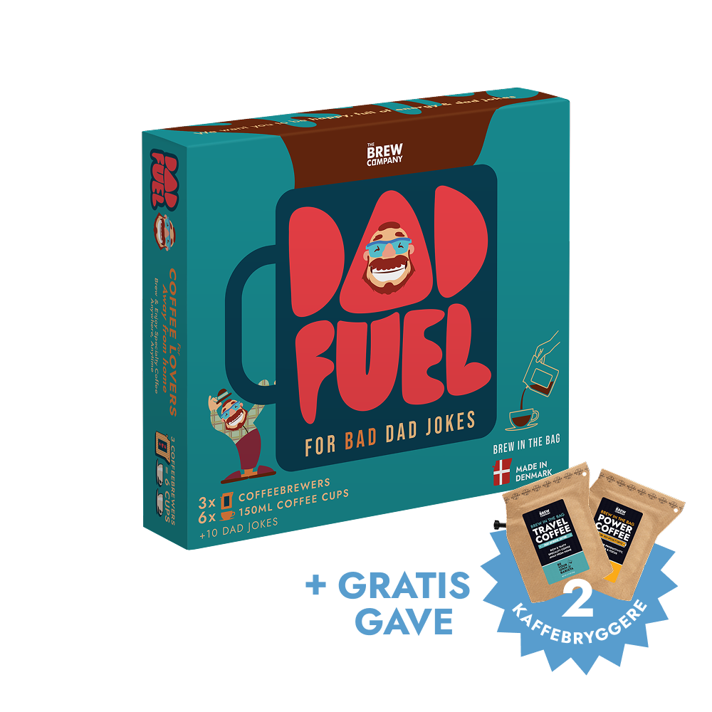 Glædelig Fars Dag "Dad Fuel" 3 stk. Kaffegaveæske