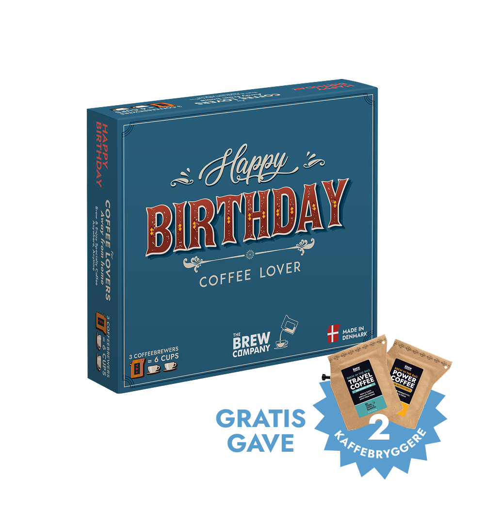 Happy Birthday 3 stk. Kaffegaveæske
