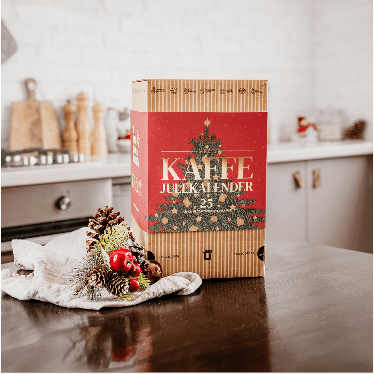 Festlig Rød Kaffejulekalender Early Bird Tilbud