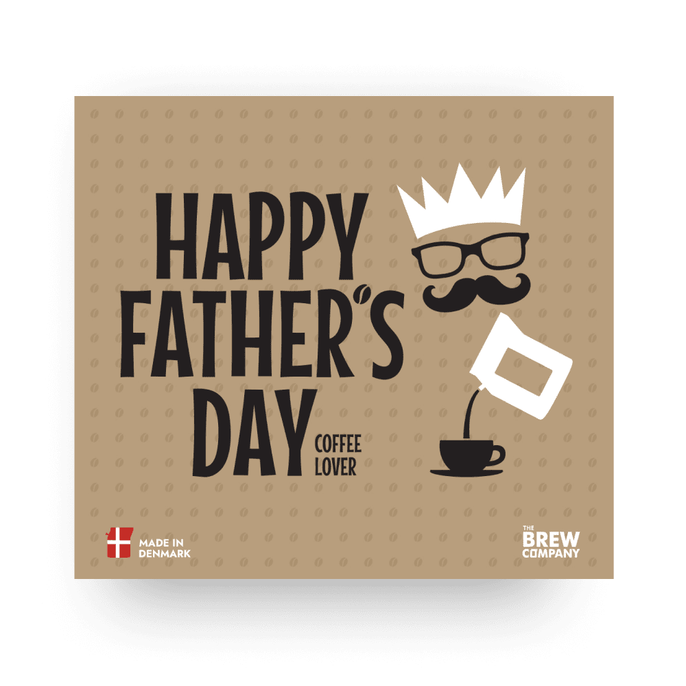 Happy Father’s Day Specialty Coffee gaveæske med 3 Coffeebrewers – premium specialty kaffe gave til fars dag, perfekt til hjemmet, kontoret, rejser og udendørs kaffeoplevelser