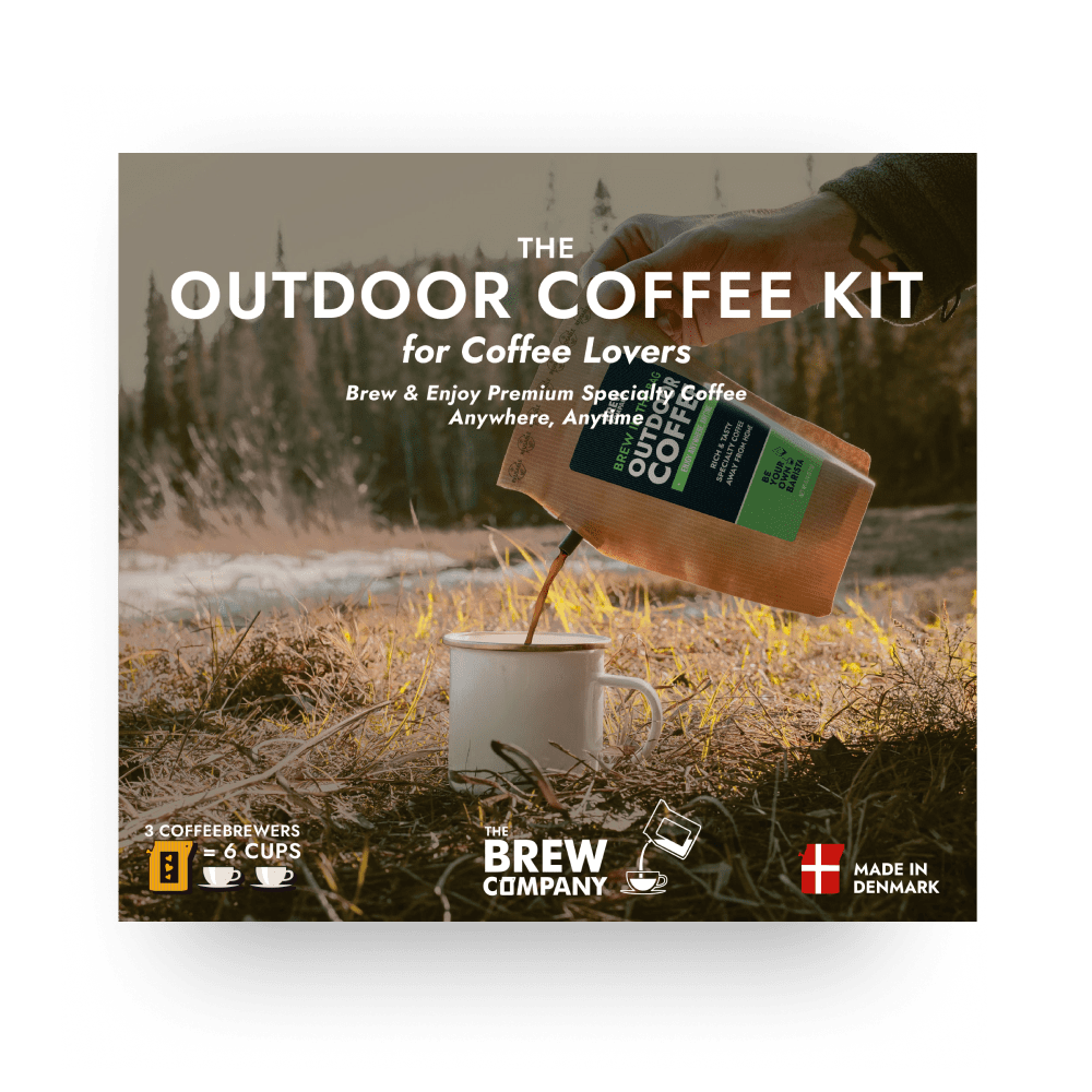 Bærbart outdoor kaffesæt med 3 Coffeebrewers – nem kaffe at brygge overalt