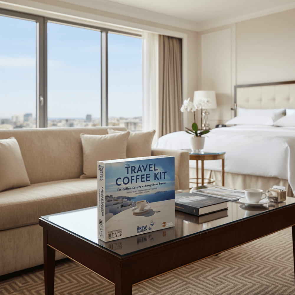 SPECIALTY COFFEE TRAVEL KIT GREECE 3 STK. KAFFEGAVEÆSKE