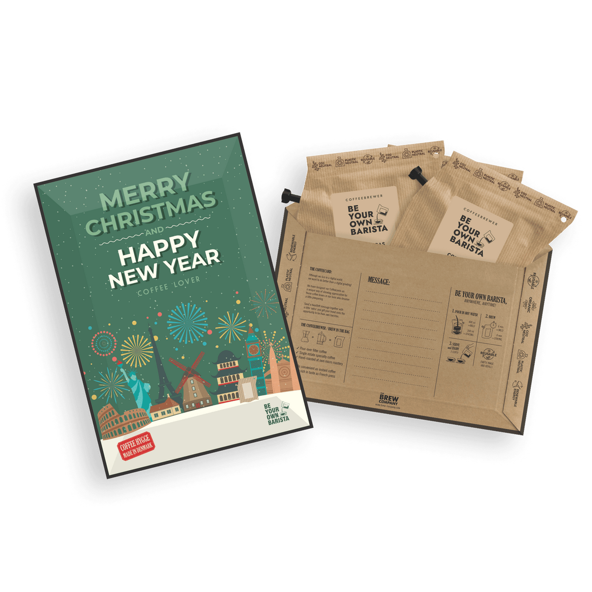 MERRY CHRISTMAS COFFEE OG TEA CARDS Coffee and tea cards The Brew Company