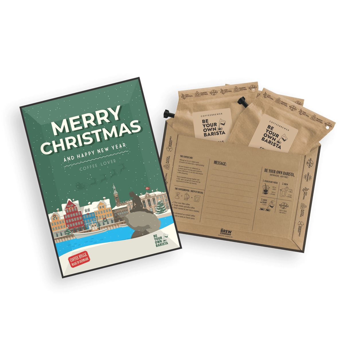 MERRY CHRISTMAS COFFEE OG TEA CARDS Coffee and tea cards The Brew Company