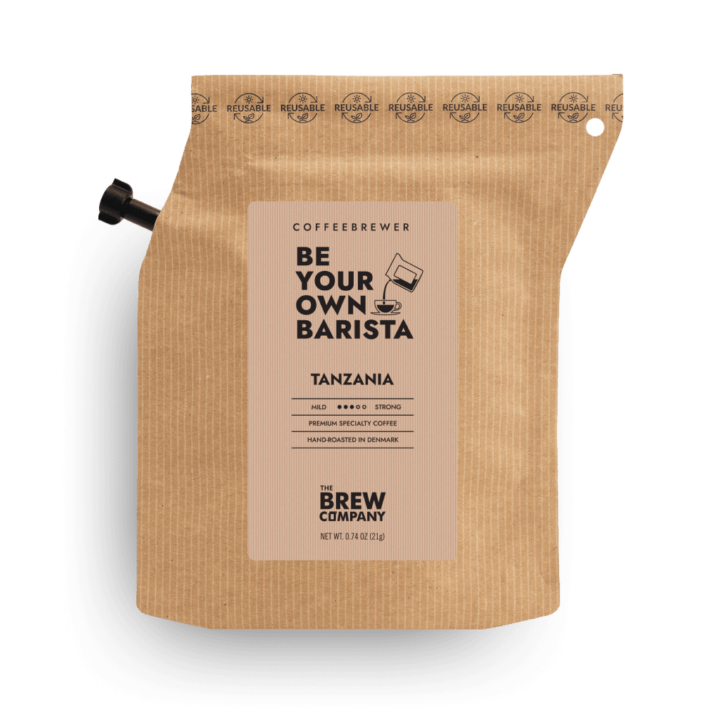 Bedste bærbare kaffe fra Tanzania – Premium specialkaffe – Bryg hvor som helst – The Brew Company