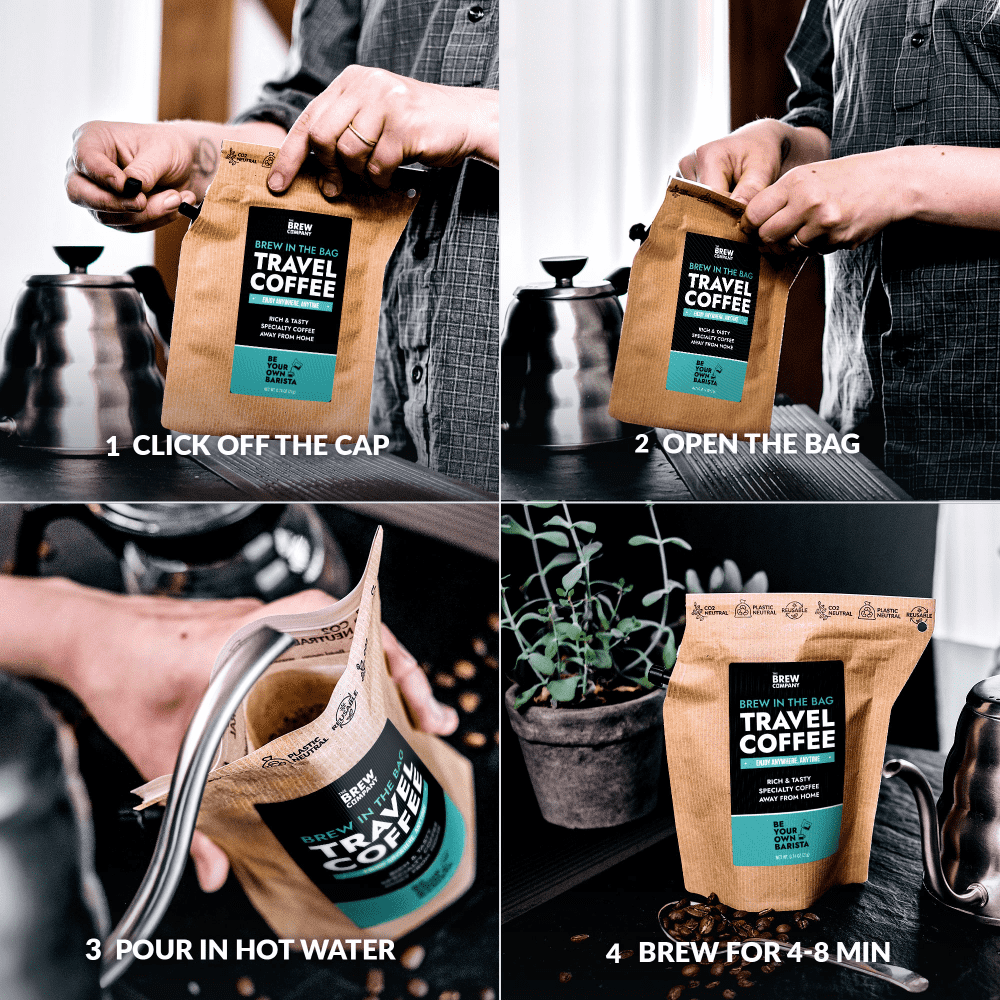 Bedste til at tage med overalt kaffe – Premium specialkaffe – Bryg hvor som helst – The Brew Company