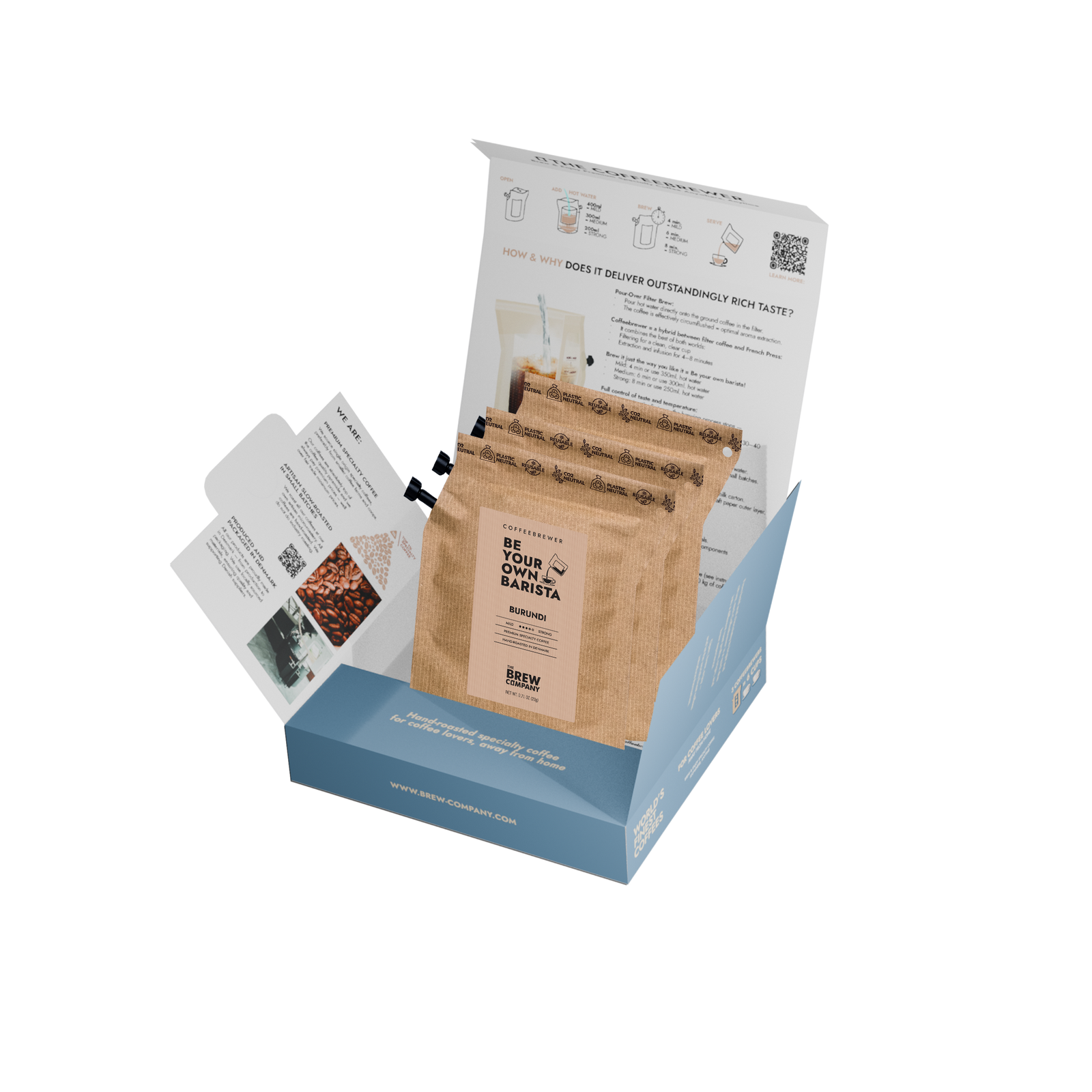 COPENHAGEN HYGGE COFFEE GIFT BOX  - hygge-gaveæske – gaveæske med 3 stk. kaffe – til kaffeelskere - The Brew Company